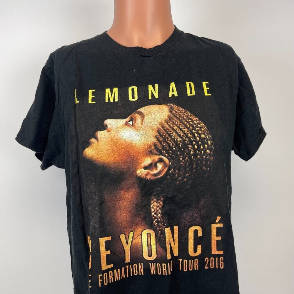 Beyonce Lemonade Formation World Tour Double Sided T Shirt 2016 Size L - Picture 1 of 4